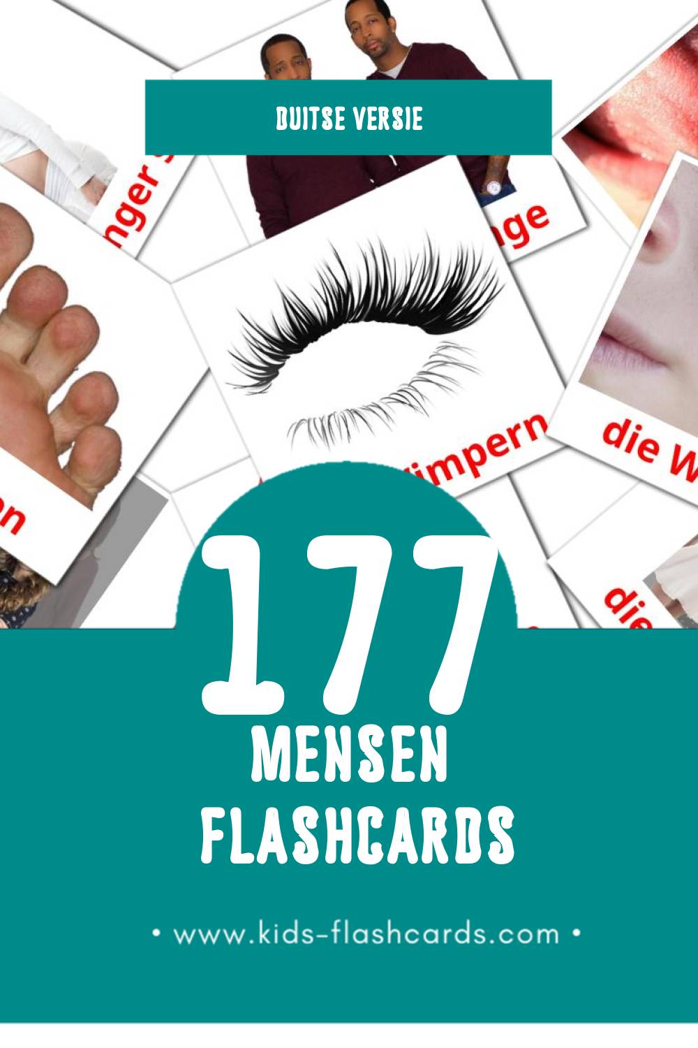 Visuele Menschen Flashcards voor Kleuters (177 kaarten in het Duits)