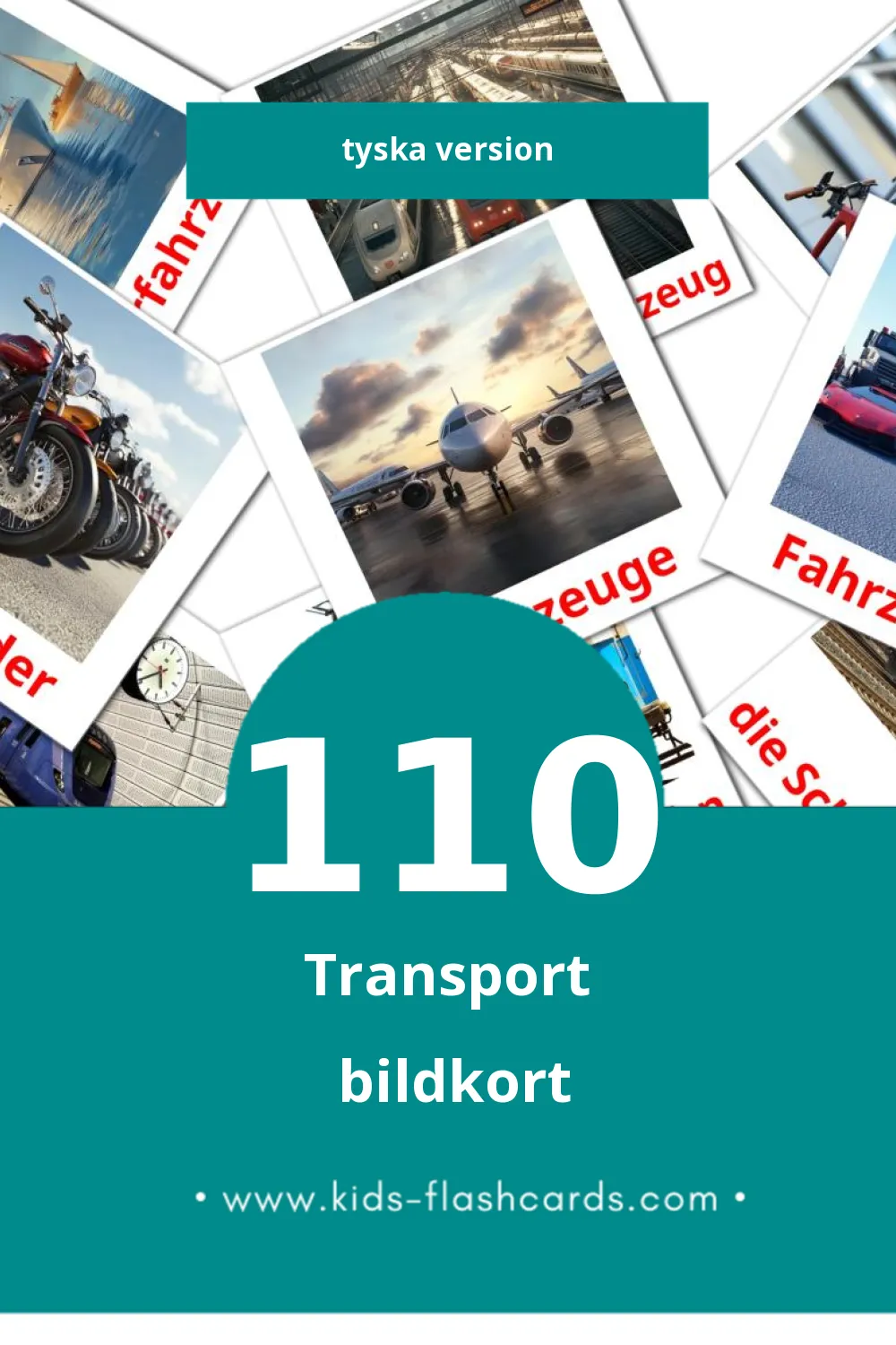 Visuella Transportmittel för småbarn (110 bildkort för barn på Tyska)