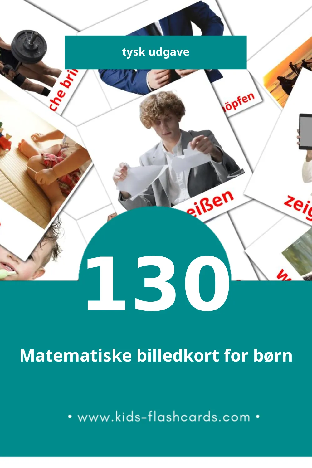 Visual Verben Flashcards for Toddlers (130 cards in Tysk)