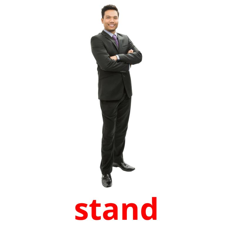 stand picture flashcards
