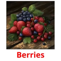 Berries flashcards illustrate