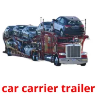 car carrier trailer flashcards illustrate