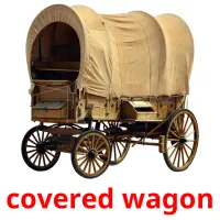 covered wagon flashcards illustrate