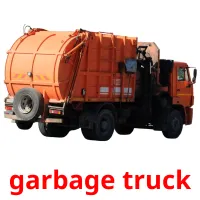 garbage truck flashcards illustrate