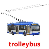 trolleybus flashcards illustrate