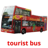 tourist bus flashcards illustrate