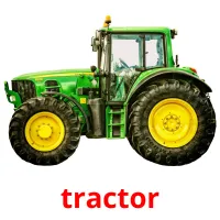 tractor flashcards illustrate