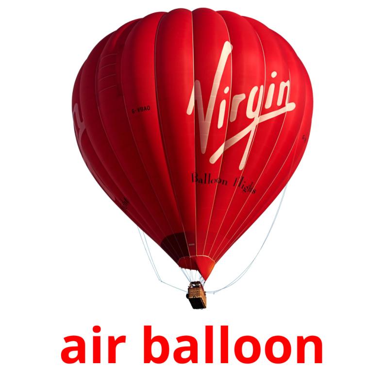 air balloon Tarjetas didacticas