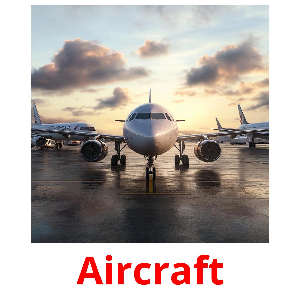 Aircraft picture flashcards