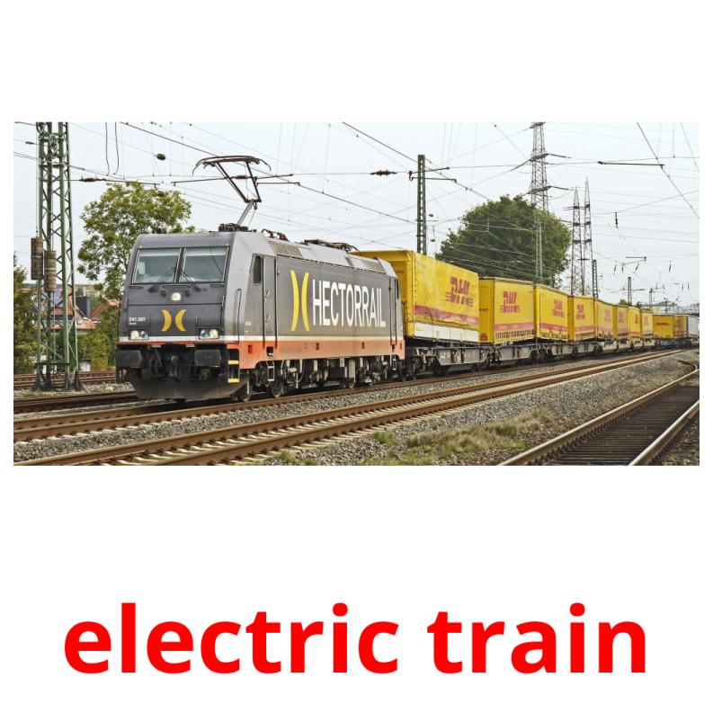 electric train picture flashcards