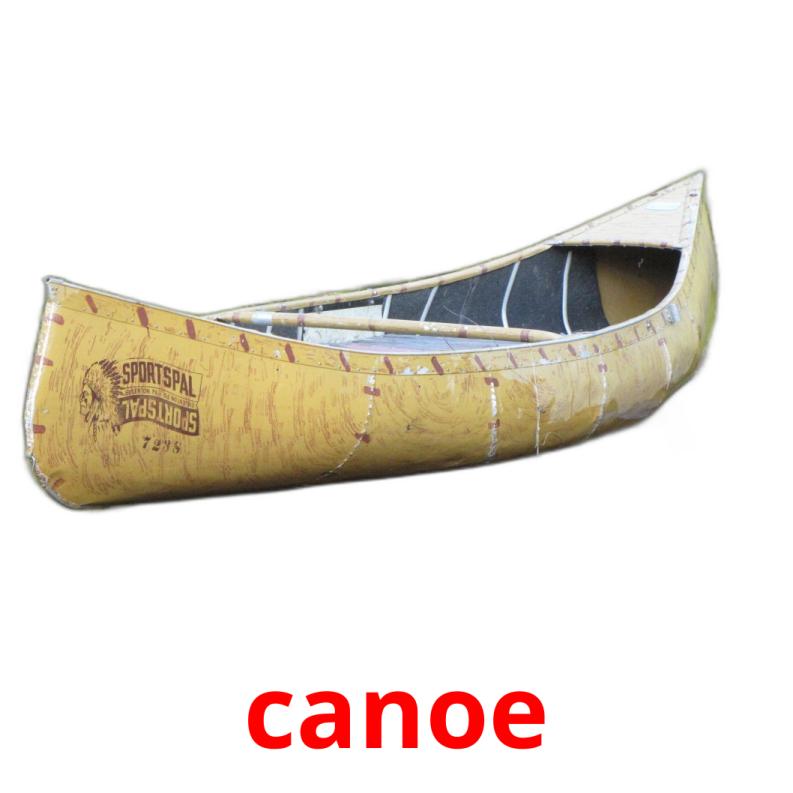 canoe picture flashcards
