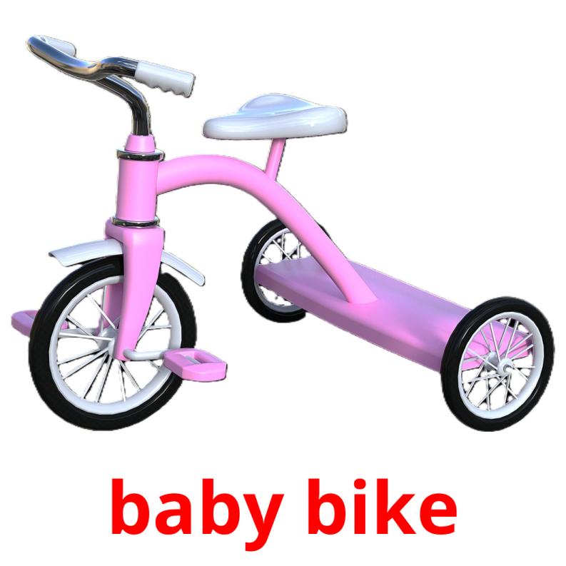baby bike Tarjetas didacticas