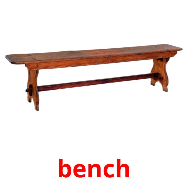 bench picture flashcards