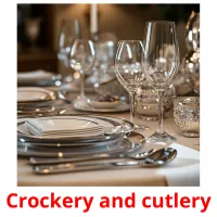 Crockery and cutlery cartes flash