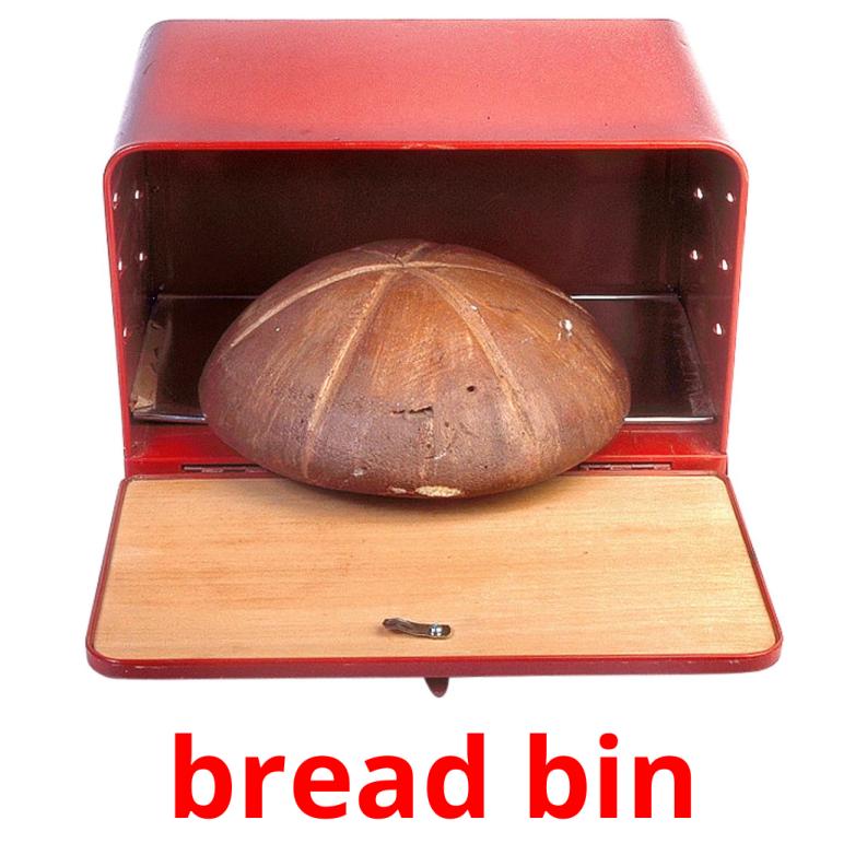 bread bin Tarjetas didacticas