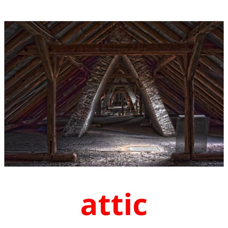 attic picture flashcards