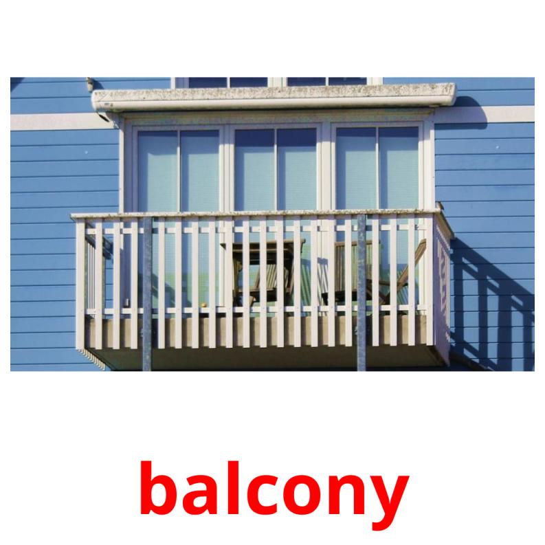 balcony picture flashcards
