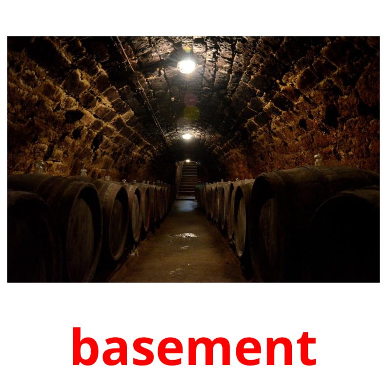 basement picture flashcards