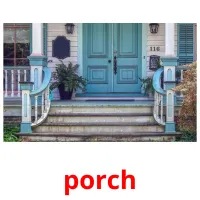 porch flashcards illustrate