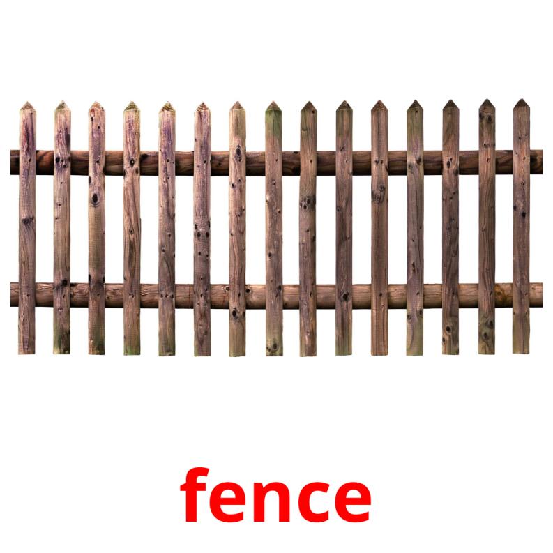 fence picture flashcards