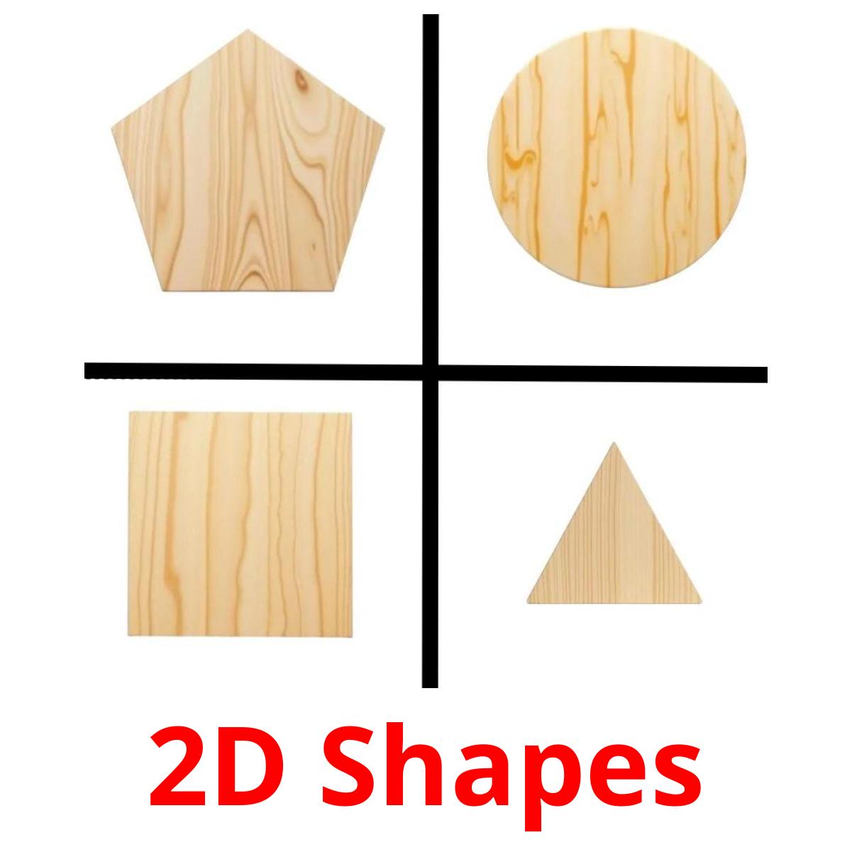 2D Shapes cartões com imagens