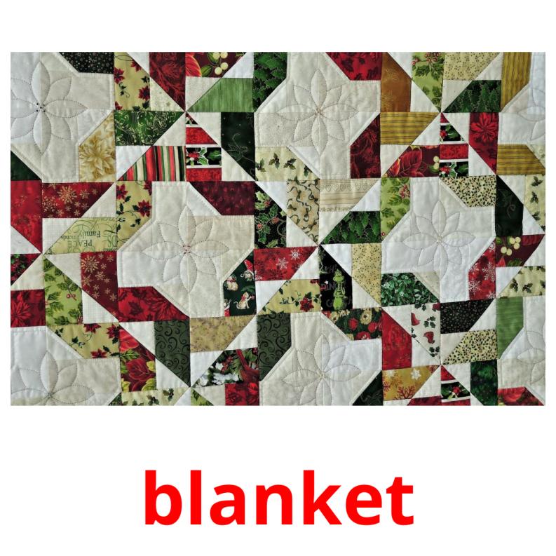 blanket picture flashcards
