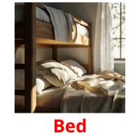 Bed flashcards illustrate