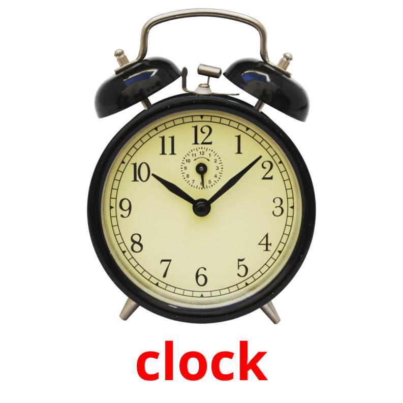 clock picture flashcards