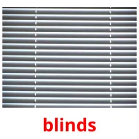 blinds picture flashcards