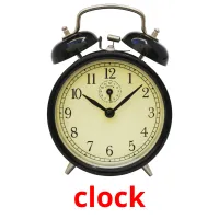 clock picture flashcards