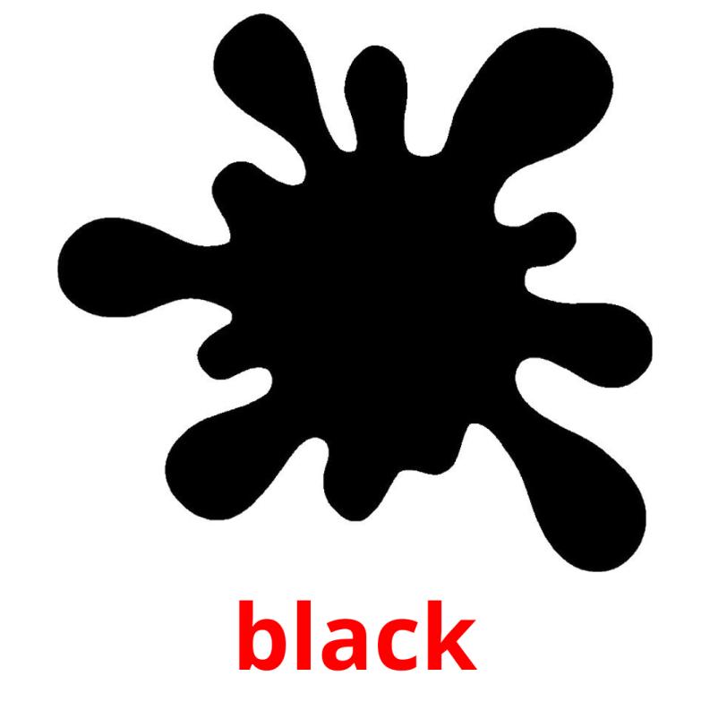 black picture flashcards