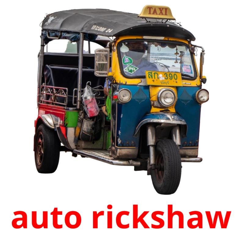 auto rickshaw Tarjetas didacticas