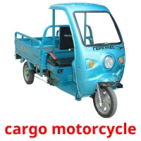 cargo motorcycle Bildkarteikarten