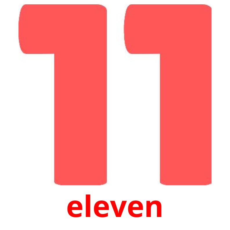 eleven picture flashcards