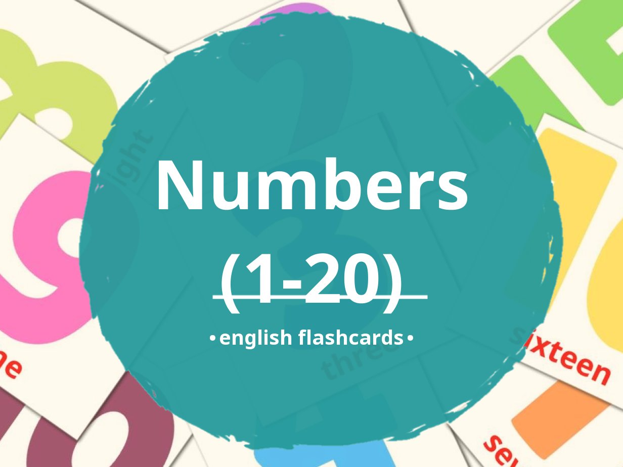 20 free numbers 1 20 flashcards in pdf english pictures