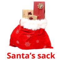 Santa’s sack picture flashcards