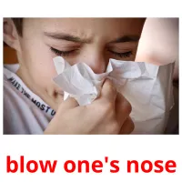 blow one's nose cartões com imagens