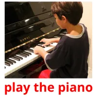 play the piano cartões com imagens