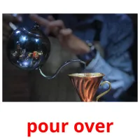 pour over cartões com imagens