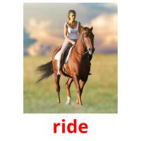 ride picture flashcards