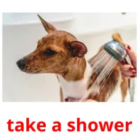 take a shower cartões com imagens