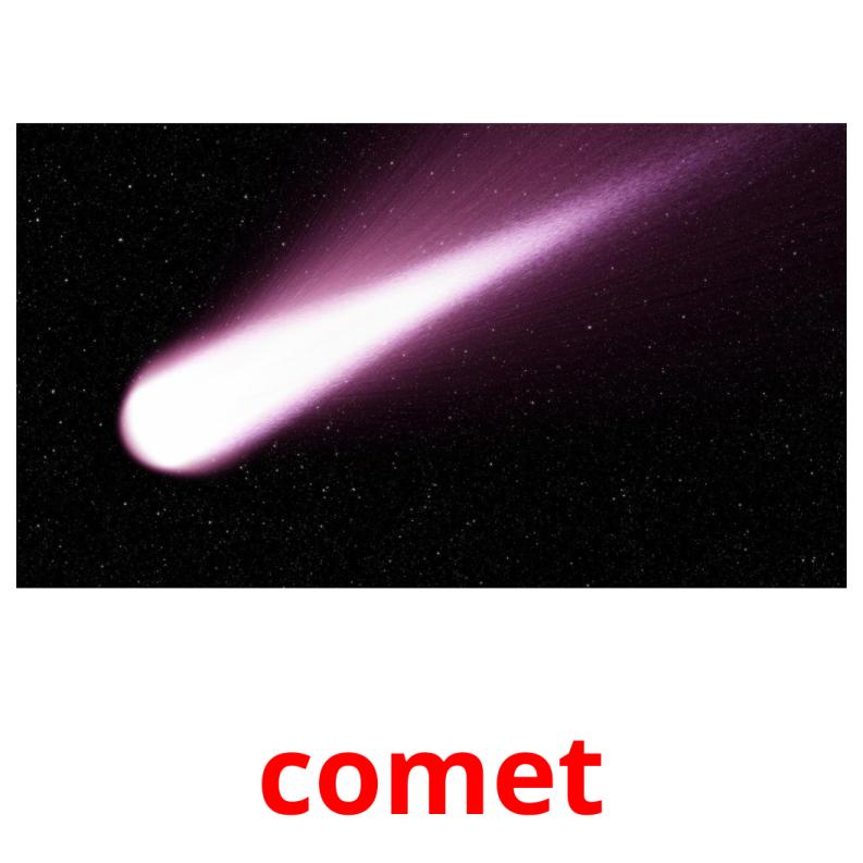 comet picture flashcards