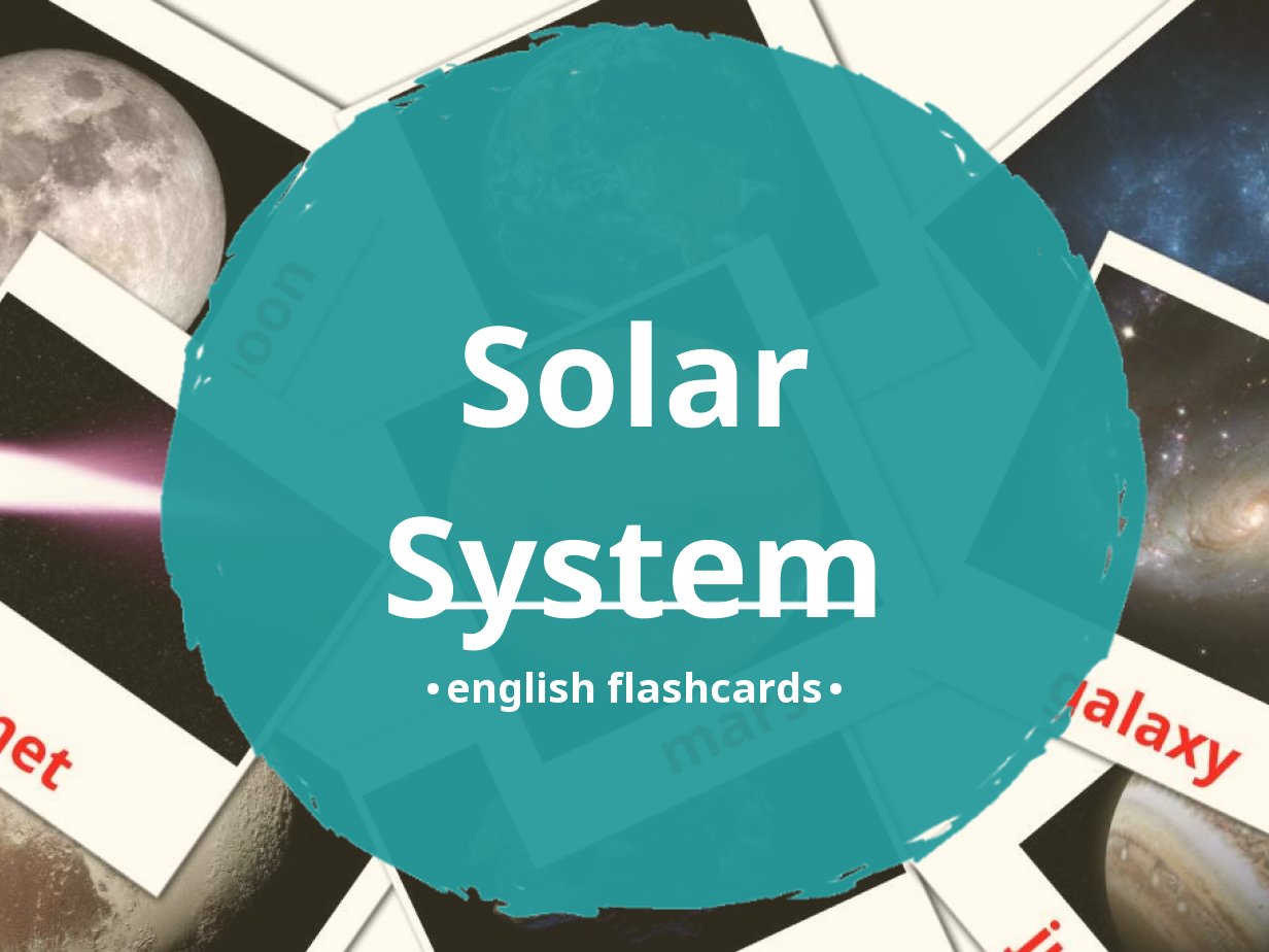 Flashcard 16 Pcs Cartões Flash do Sistema Solar para Crianças e 1