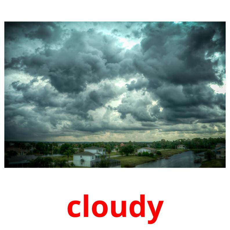 cloudy picture flashcards