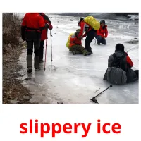 slippery ice picture flashcards