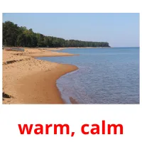 warm, calm picture flashcards