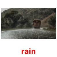 rain picture flashcards