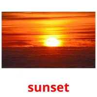 sunset picture flashcards