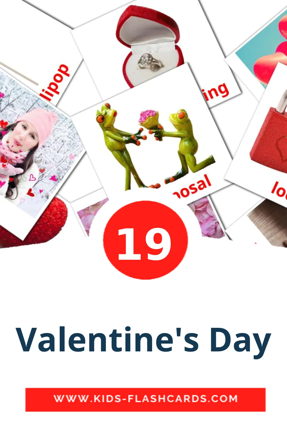 19 Valentine's Day fotokaarten voor kleuters in het engels