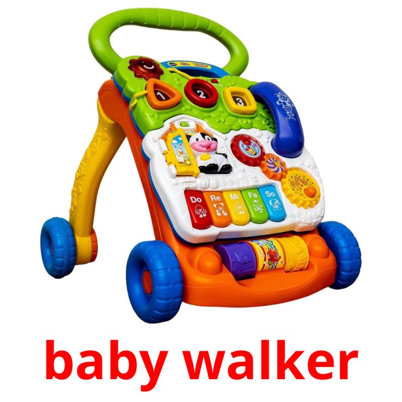 baby walker Bildkarteikarten